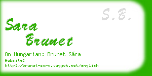 sara brunet business card